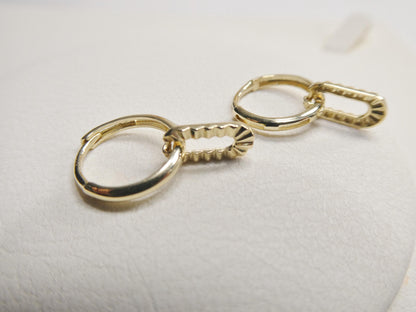 Real 10k Solid Yellow Gold Designer Earrings