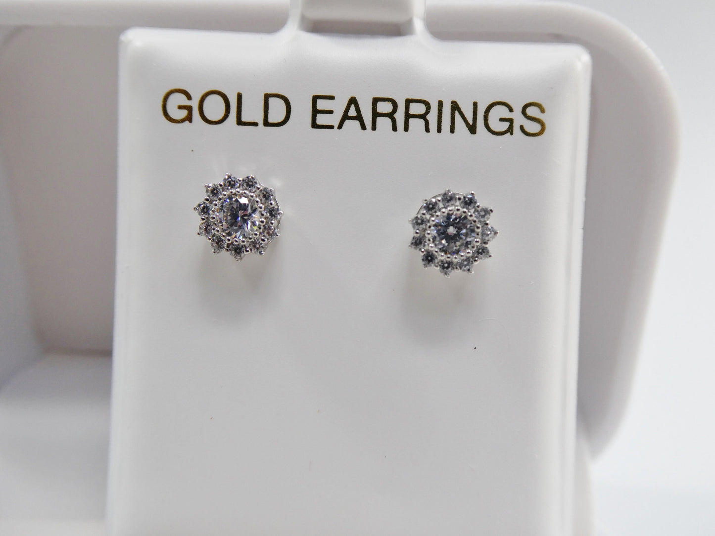 real 10k solid yellow gold push post circle stud earrings