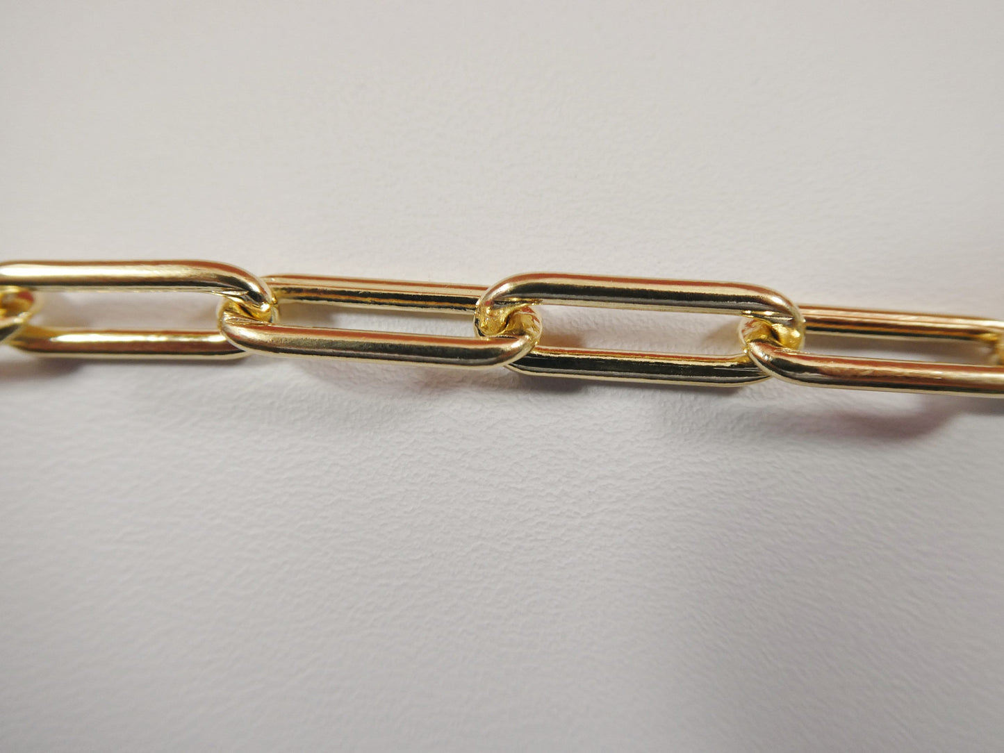 7.5 / 10 inch 14k gold filled paper clip chain ladies  bracelet