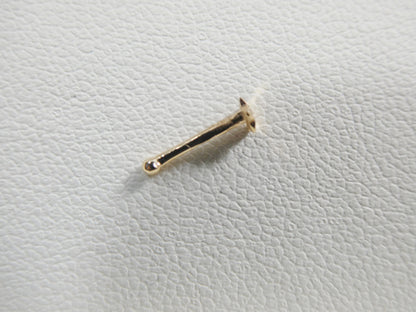 14k Real Solid Yellow Gold Star Nose Stud Ring