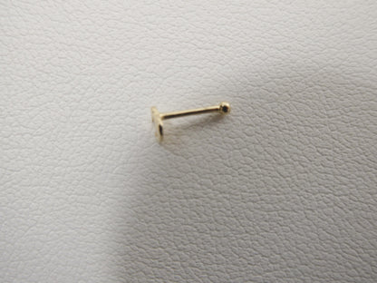 14k Real Solid Yellow Gold Heart Nose Ring