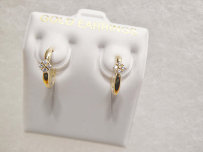 Real 10k Solid Yellow Gold Designer Earrings