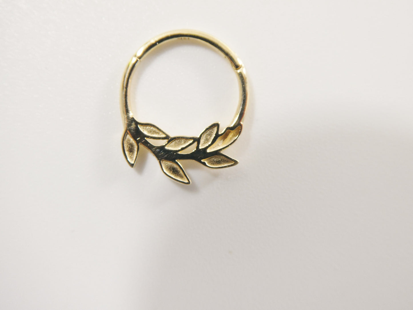14k real solid yellow gold cartilage daith septum body ring piercing