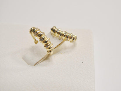 Real 10k Solid Yellow Gold Designer Earrings