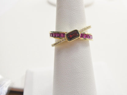 Real 925 Sterling Silver over 14 Yellow Gold Ring