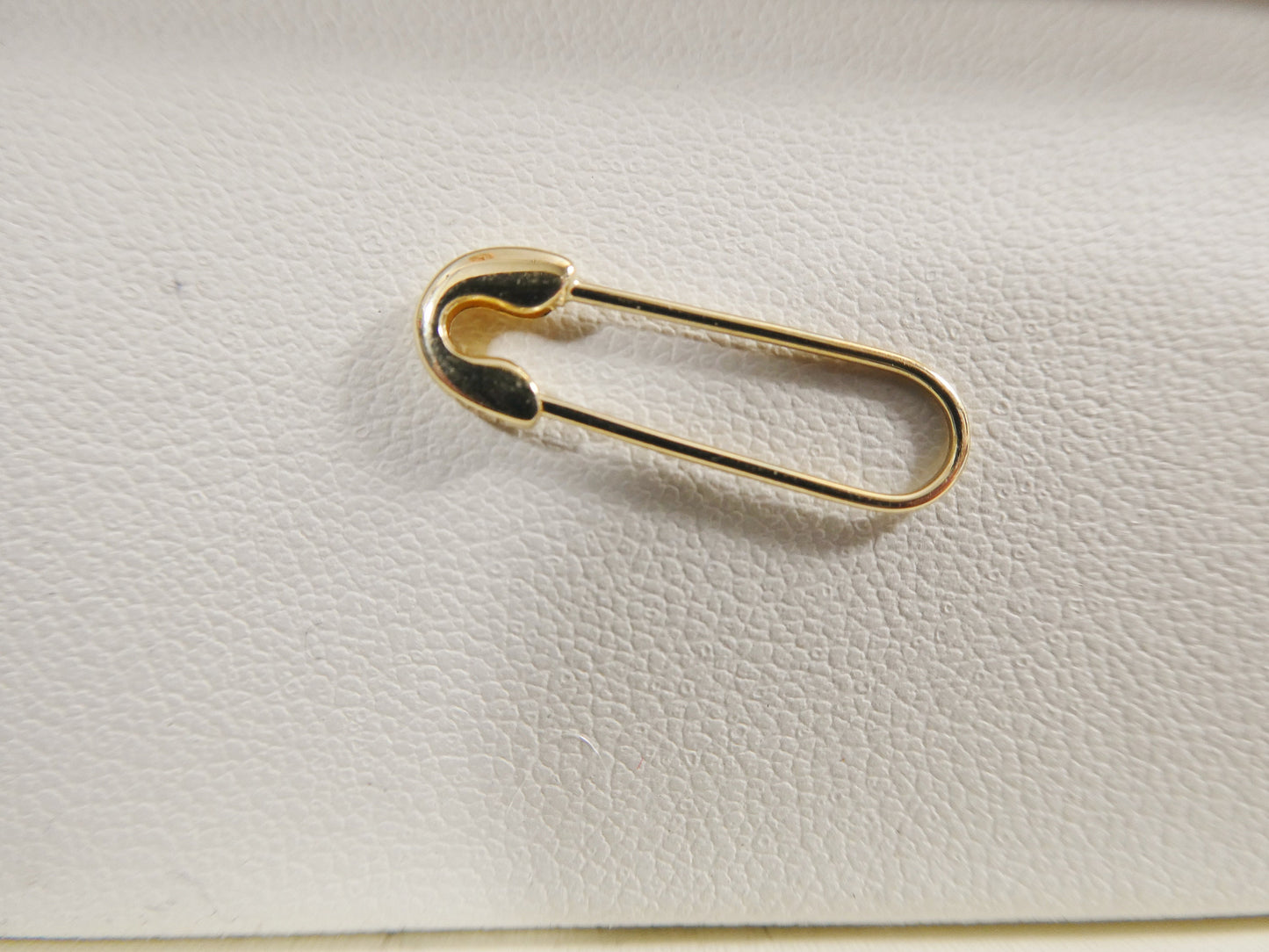 14k real solid yellow gold plain polish pin brooch