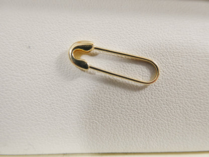 14k Real Solid Yellow Gold Plain Polish Pin Brooch