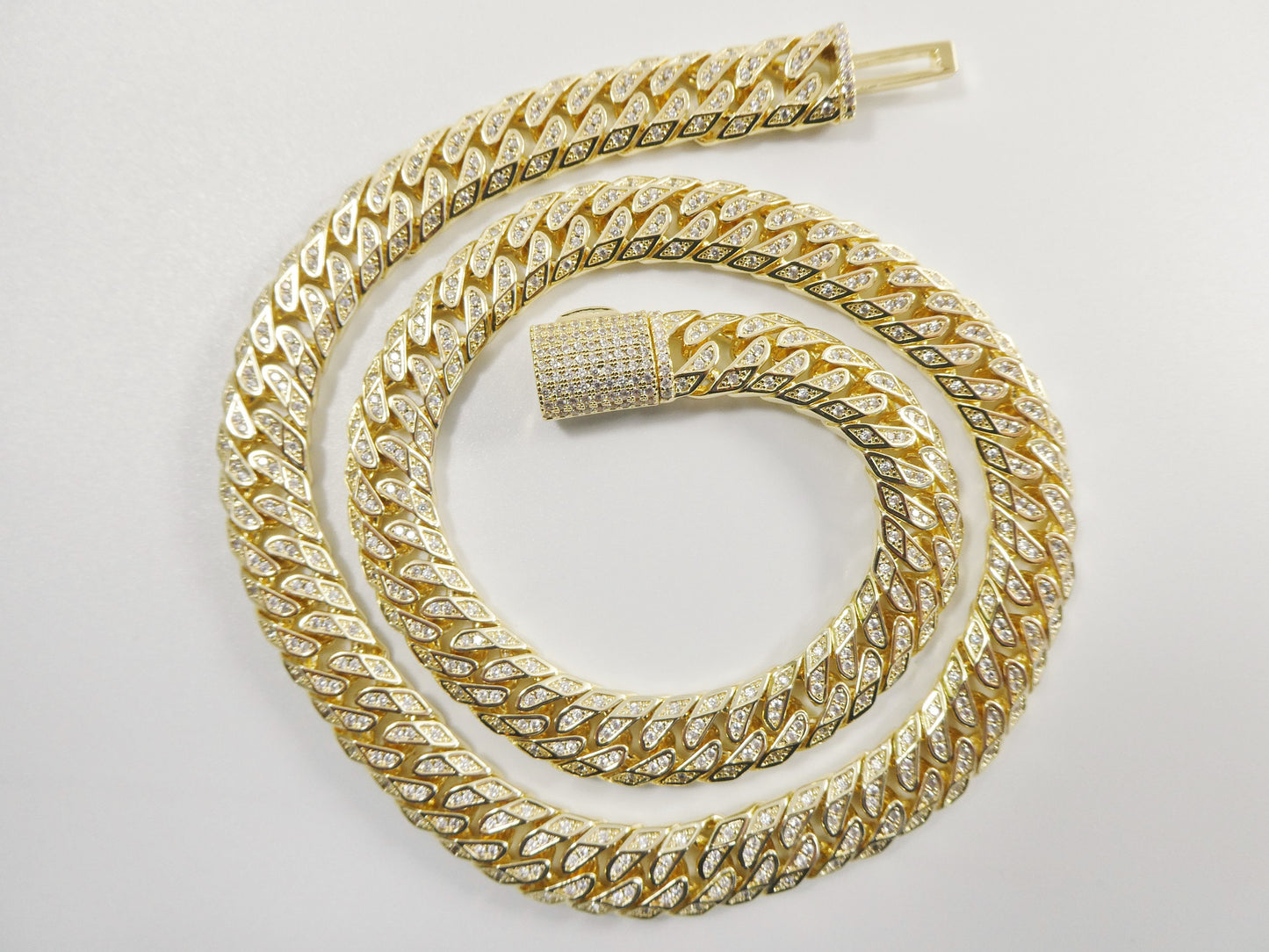 14k gold filled fancy lock Monaco choker necklace