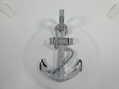 Real Solid 925 Sterling Silver Large Anchor Pendent