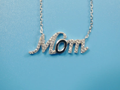 16 Inch Plus Two Inch Extension Real 925 Sterling Silver Mom Necklace