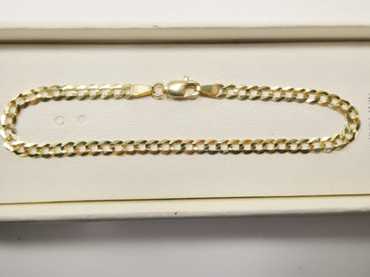 14k Solid Real Curb 7 Inch Bracelet