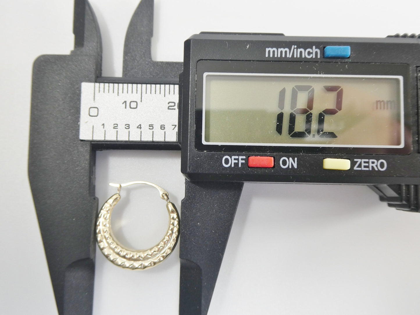 10k real solid yellow gold 18MM classic design hoop earrings