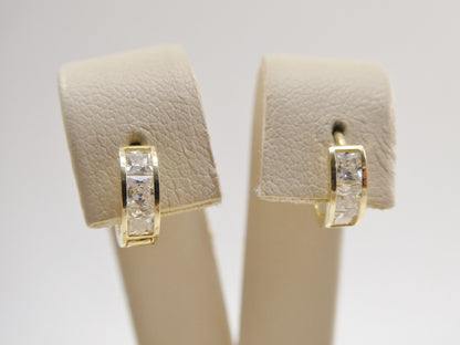 Real 10k Solid Yellow Gold Small 9mm Hoop Huggie Earrings