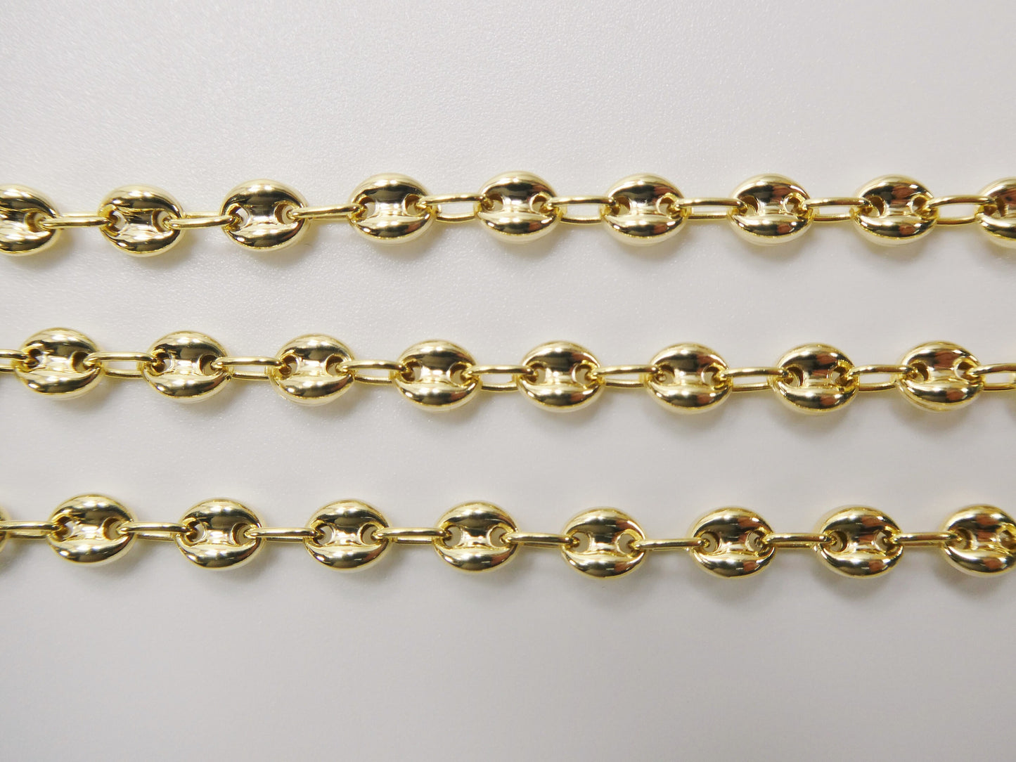 real 10k solid yellow gold 5.5/6/ 6.5 inch children/women puffed mariner bracelet
