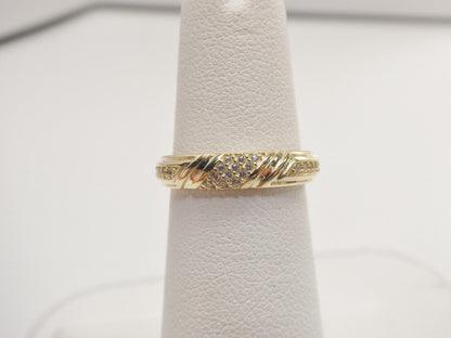Real 10k Solid Yellow Gold Women's Classic Ring