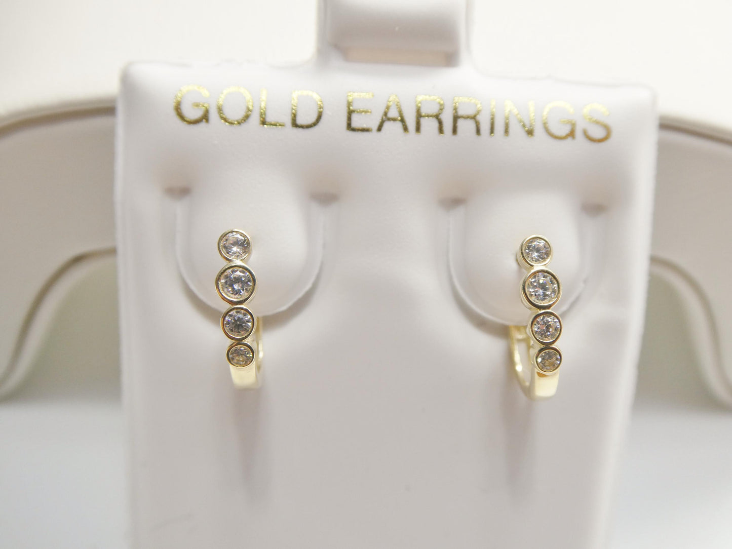 real 10k solid yellow gold designer earrings