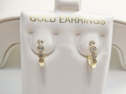 Real 10k Solid Yellow Gold Designer Earrings