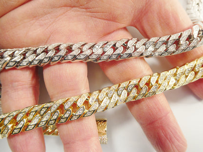 Real 925 Sterling Silver 8 Inch Monaco Bracelet