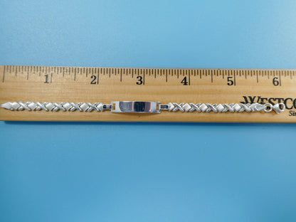 Real 925 Sterling Silver 6 Inch XOXO Naby ID Nracelet