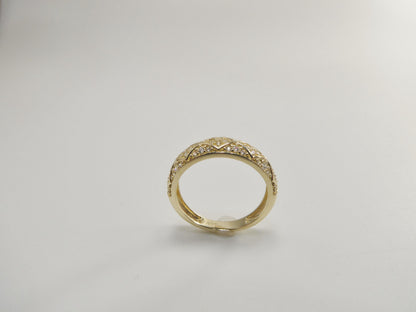 Real 10k Solid Yellow Gold Women's Classic Ring