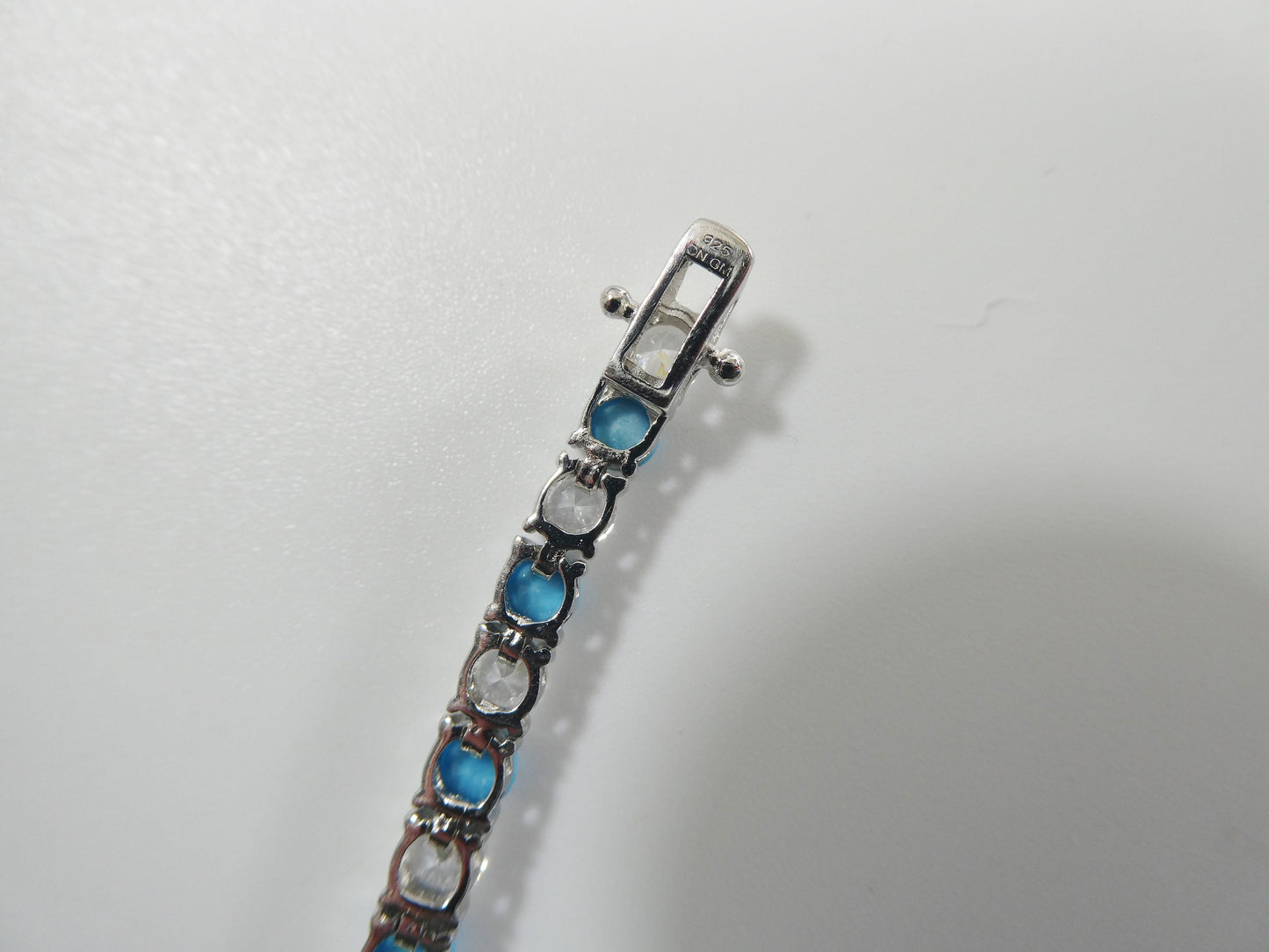 4mm 7 Inch turquois tennis bracelet real 925 sterling silver