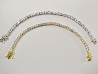 Real 925 Sterling Silver 3MM 6 INCH / 6.5 INCH Tennis Bracelet