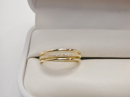 Real 10k Solid Yellow Gold Women's Classic Ring