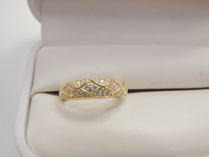 Real 10k Solid Yellow Gold Women's Classic Ring