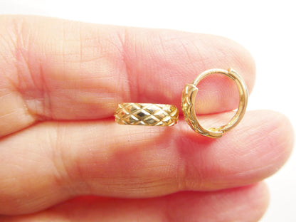 Real 10k Solid Yellow Gold Designer Earrings