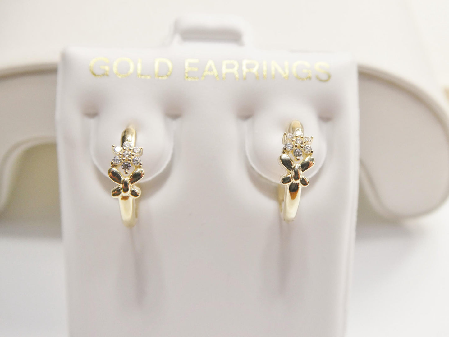 real 10k solid yellow gold designer earrings