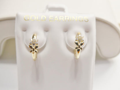 Real 10k Solid Yellow Gold Designer Earrings