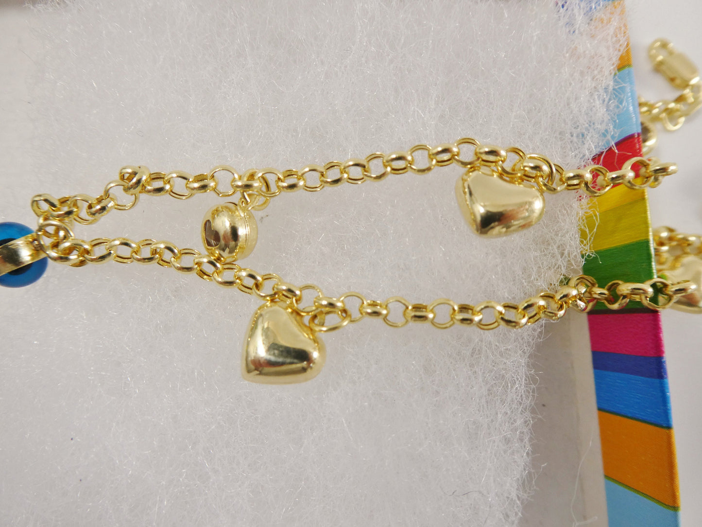 real 14k solid yellow gold 9 inch anklet bracelet