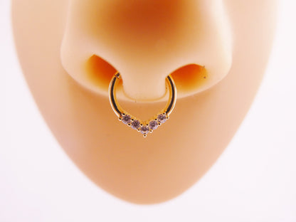 14k Real Solid Yellow Gold Cartilage Daith Septum Body Ring Piercing