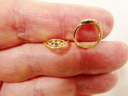 Real 10k Solid Yellow Gold Designer Hoop Huggie Earrings