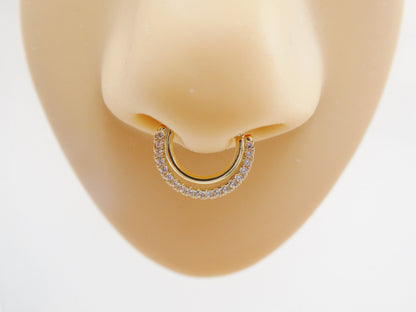 14k Real Solid Yellow Gold Cartilage Daith Septum Body Ring Piercing
