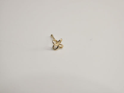14k Real Solid Yellow Gold Flower Nose Rings