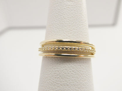 Real 10k Solid Yellow Gold Women's Classic Ring