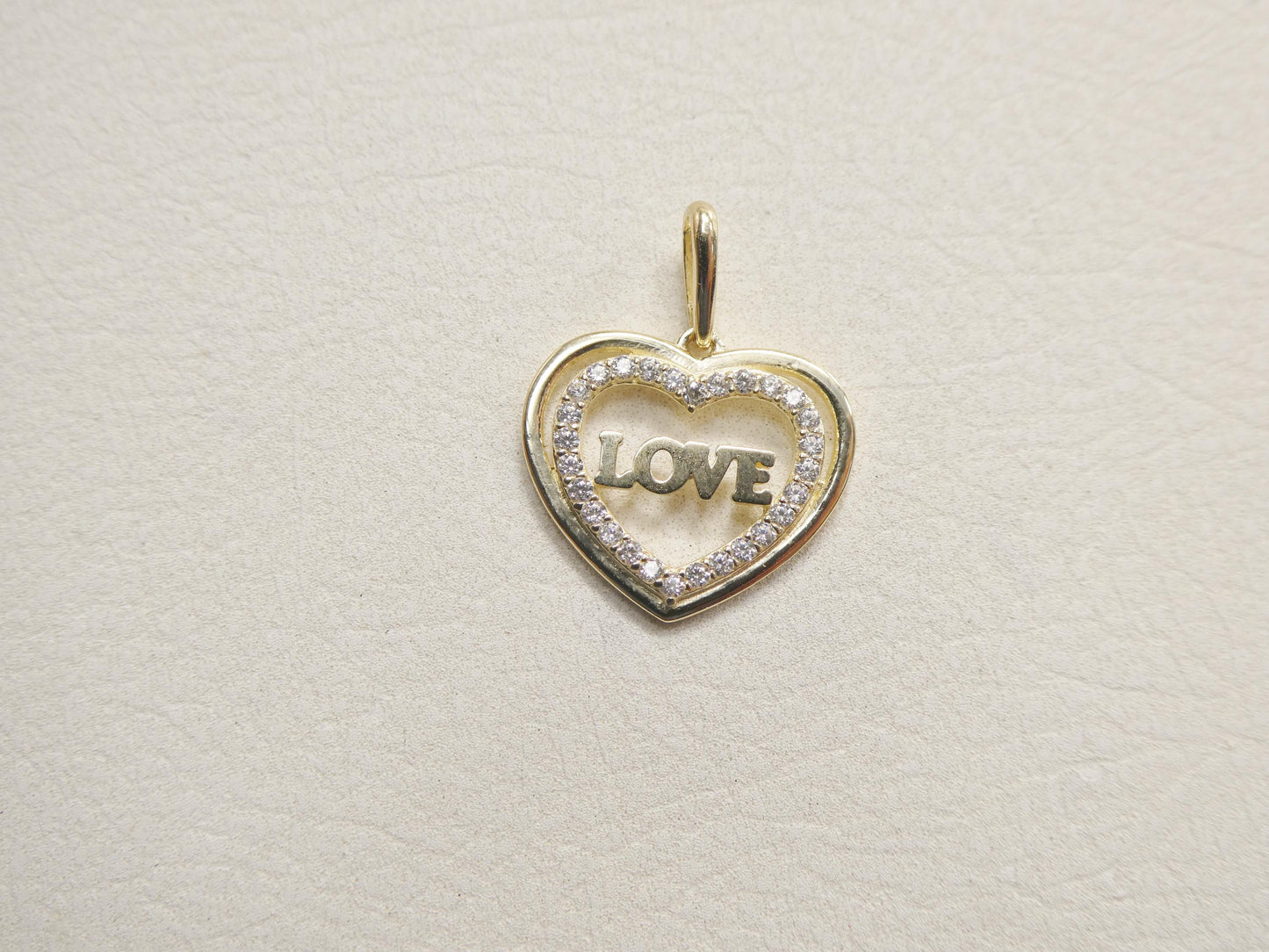 10k real solid yellow gold 18 inch solid figaro chain and love heart pendent