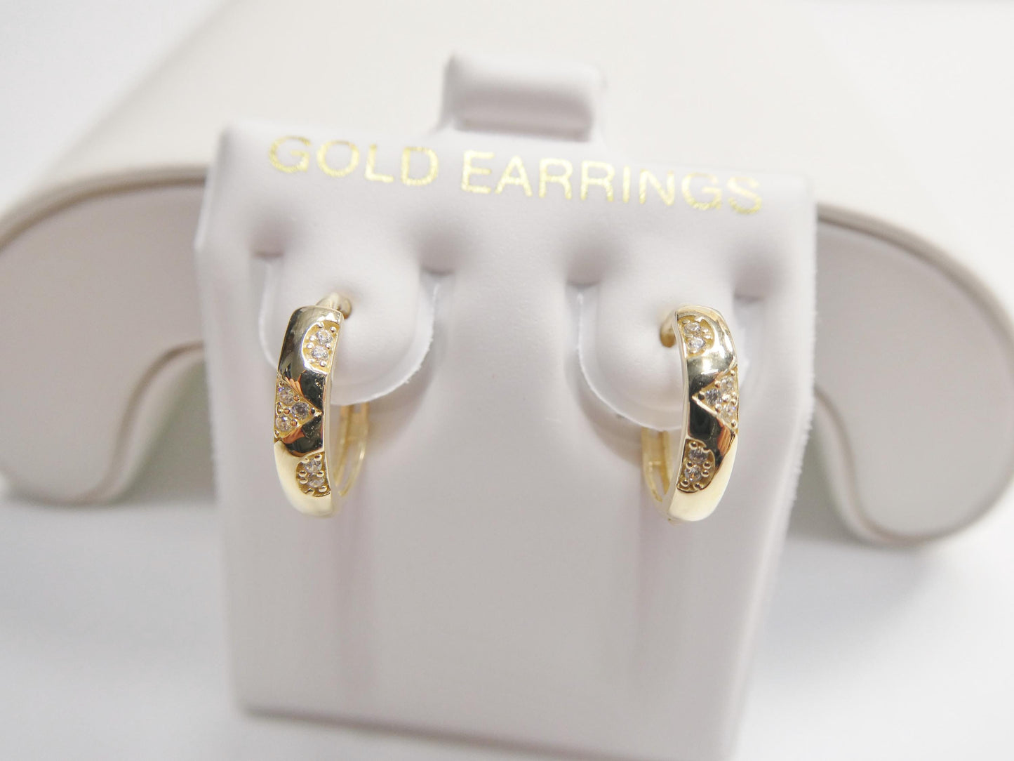 real 10k solid yellow gold designer earrings