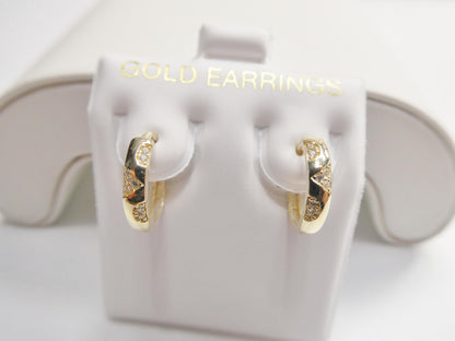 Real 10k Solid Yellow Gold Designer Earrings