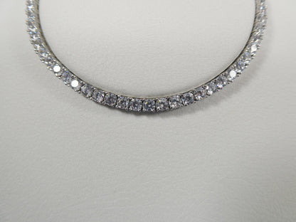 Real 925 Sterling Silver Tennis Bracelet 3mm / 4mm / 5mm White Gold Finish