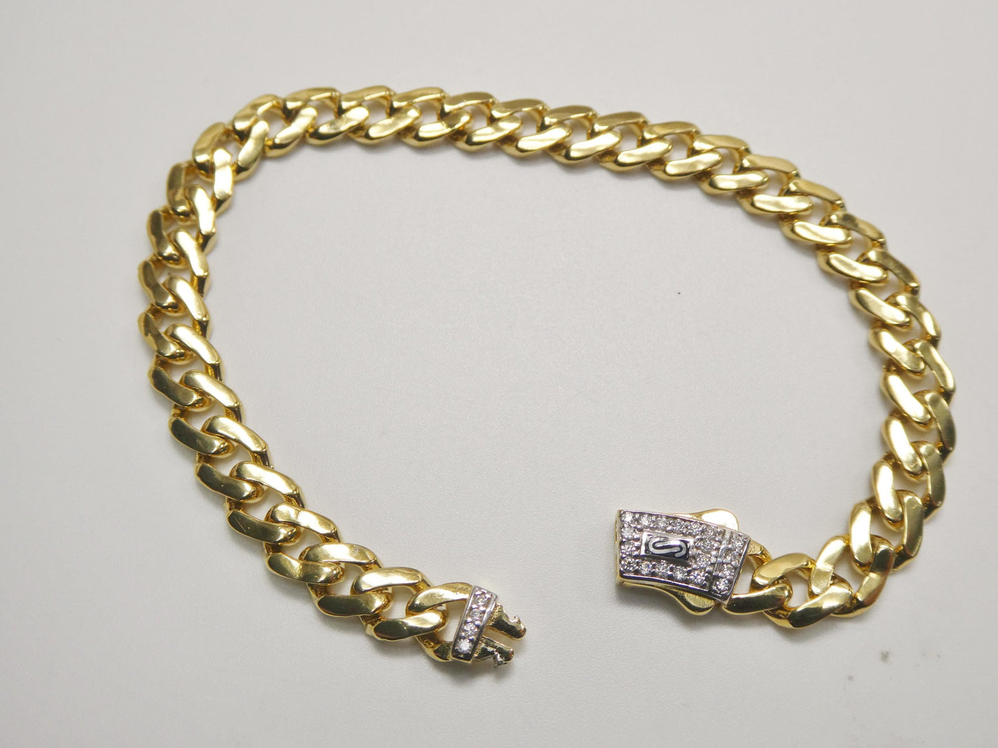 6mm Monaco link chain necklace bracelet moissanite real 925 sterling silver
