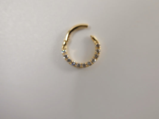 14k Real Solid Yellow Gold Cartilage Daith Septum Body Ring Piercing