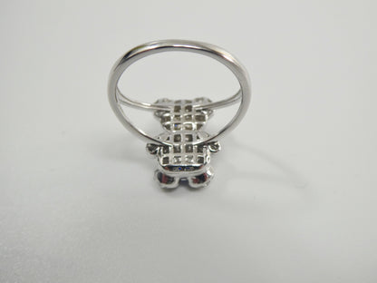 Real Solid 925 Sterling Silver Teddy Bear Ring