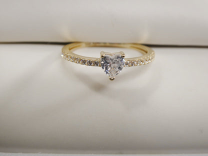 Real 14k Solid Yellow Gold Women's Classic Micro Pave Setting Pinky Ring