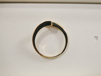 Real 14k Solid Yellow Gold Women's Classic Micro Pave Setting Pinky Ring