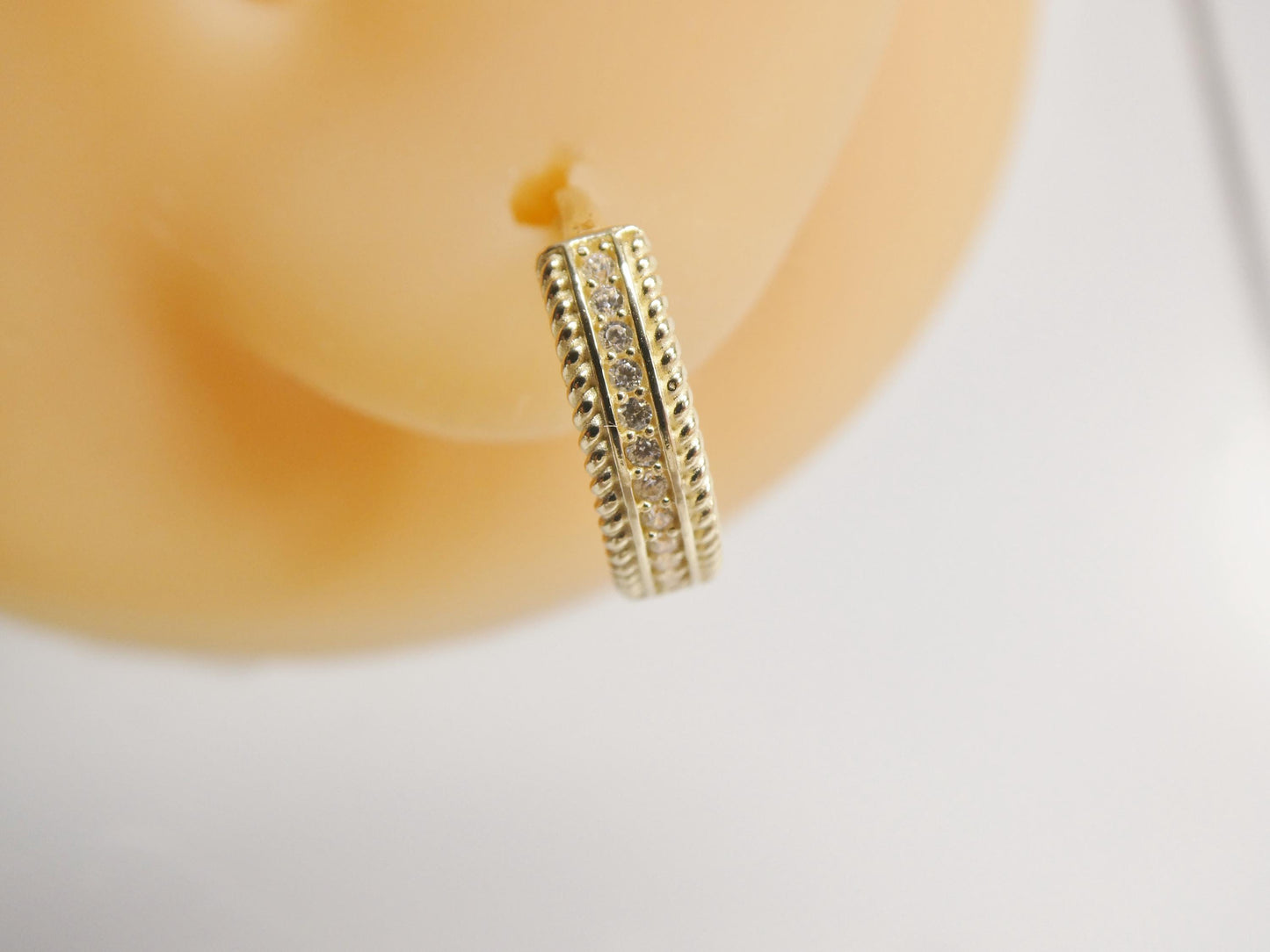 real 10k solid yellow gold designer earrings