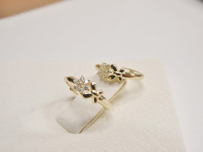 Real 10k Solid Yellow Gold Designer Earrings