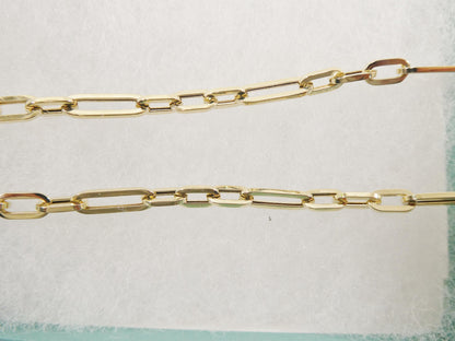 Real 14k Solid Yellow Gold Design Paperclip 6.5/ 7/ Inch Bracelet