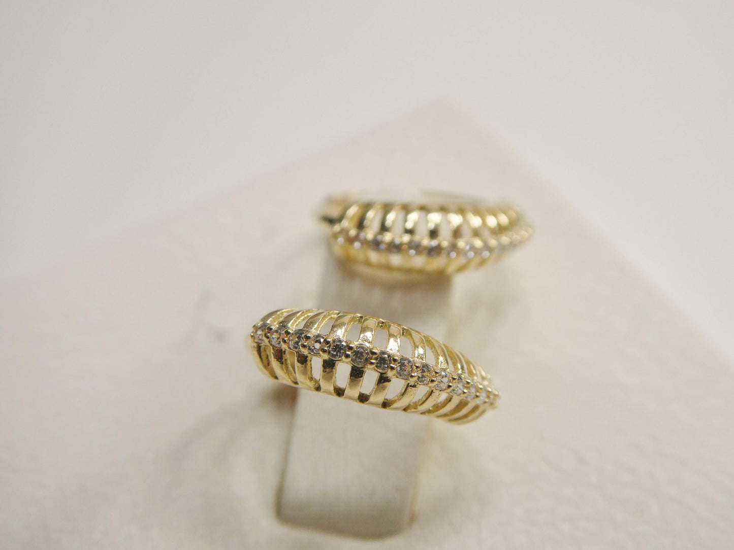 real 10k solid yellow gold designer earrings